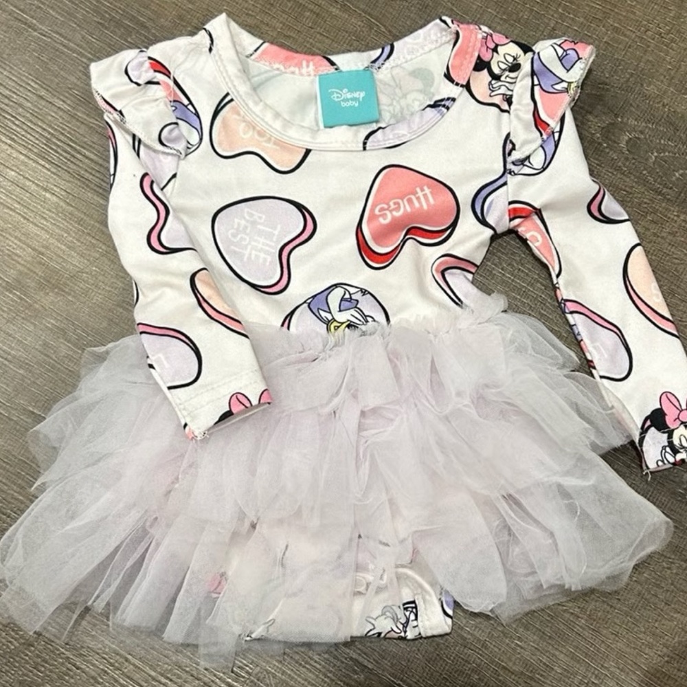 NWOT Disney Minnie and Daisy Baby Dress with Tulle